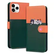 For iPhone 11 Pro Max Wallet Case,3 Credit Card Slot ID Card Holder,PU Leather Flip Case with Strap - Pink