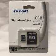 Patriot Memory Signature Line 16 GB Micro SDHC Class 4 with Adapter FAST SHIP