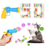 TEAWOO Cat Toy Balls with Launchers Set (1+50), 50 Cat Pom Pom Balls & 1 Cat ...