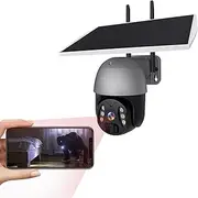 Solar Powered Security Camera, Solar Based Wireless Outdoor Camera | 1080P Solar Powered Outdoor Camera - PIR Alarm 3 Million Pixels 2 Way Audio Monitor for Garage