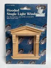 1:12 Handley Classics Hooded Single Light Window For Miniature Dollhouse
