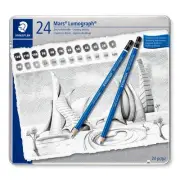 Staedtler Mars Lumograph tin of 24 degrees