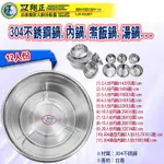 【全新商品】304不銹鋼鍋 內鍋 電鍋鍋子 煮飯鍋 湯鍋 正304不鏽鋼內鍋 極厚調理鍋 一體成形 密度平均 台灣製