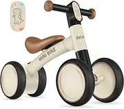 BELEEV B1 Baby Balance Bike for 1-2 Year Old, Toddler First Starter Bike for Kids Girls Boys 10-24 Month, Lightweight Walker Bike with 4 Silence Wheels, 135° Safe Limited Steer, Soft Wide Seat
