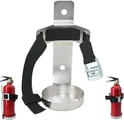 MANNIFEN Fire Extinguisher Mount, Wall Hanging Bracket, Heavy Duty Stainless Steel, Fits 2.5LB Extinguishers (1Pcs)