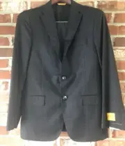 Hickey Freeman Carlo Barbera Super 140's Infinity Wool Gray Check Suit SZ 41L