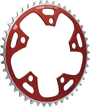 Pulsar Chainring 44T 1/8" 110mm BCD 5 Arm Hole Old School BMX Single Speed Fixie, Red, WFS3076-BO