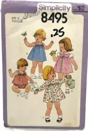 Simplicity Pattern #8495 - Toddler's Dress, Jumper, Sundress - (Size 2)