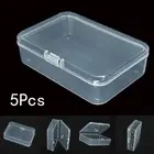 5x Clear Plastic Storage Box Jewelry Bead Screw Organizer Container Crafts Case