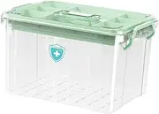 Oshhni Medicine Storage Organizer First Aid Kits Container Stackable Organizer Box First Aid Kits Storage for Home Dorms Car Vehicle