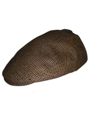 Scala Mens Flat Cap Driving Hat Newsboy Gatsby Ivy Cotton Vintage - Brown