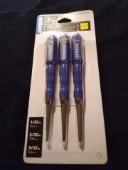 Kobalt 3pc Steel Nail Punch Set Hardened chrome Vanadium Steel Professional Tool
