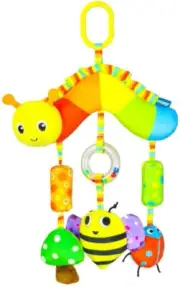 Stroller Wind Chime Toys, Stroller Sensory Toys, Stroller Plush Toys,（Cute Cater