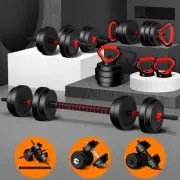 BLACK LORD Adjustable Dumbbell Set 7-40KG Exercise Fitness Equipment Barbell ...