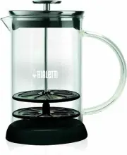 Bialetti, Manual Cappuccino Milk Frother, (3 Cup) (330 ml-11 oz), Silver Color