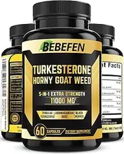 Turkesterone Capsules 11000mg - [10% Turkesterone] - Horny Goat Weed, Ashwagandha - 60 Capsules
