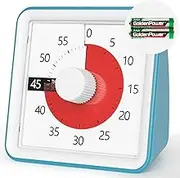 TWENTY5 SEVEN Countdown Timer 3 inch, 60 Minute Countdown Timer for Kids Autism ADHD Classroom Home Office, Pomodoro Timer for Teaching Work Meeting Time Management, Blue