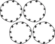 21 Inch Wheel Rim Protector Hub Cap Patch Rim Cover Guard Scratch Resistant Replacement for Performance 2021 to 2023 (Carbon Pattern Glossy Black)