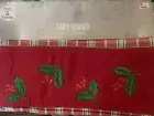 Kmart Trim A Home Christmas Holiday Table Runner Red Holly NEW 13 in x 72 in