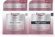 Eucerin Q10 Anti Wrinkle Face Cream Bundle, Day Cream and Night Cream For Face, 1.7 Ounce (Pack of 2)