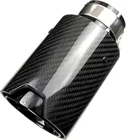 1 Piece Universal Performance Carbon Fiber Exhaust Tips Compatible For BMW F20 F21 F22 F23 F30 F31 F32 F33 F36 F10 F12(M Logo In 60-out 93)