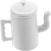 ERINGOGO Dollhouse Miniature Water Pot Toy Mini Coffee Pot White 1:12 Scale Decorative Miniature Model