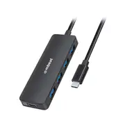 mbeat 4 Port Usb C Hub With Usb C Dc Port Compact Portable Design