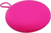 BOHOKIWI Menstrual Disc & Cup Carrier Case | 100% Medical-Grade Silicone | 2 Unique Designs: Pink Capsule, Pink/Black Round | Discreet & Travel-Friendly - (Pink Round)