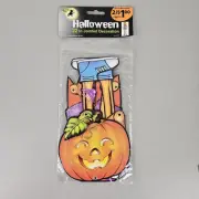 NEW Halloween 22" In POSEABLE PUMPKIN HEAD Wall Hanging ALL HALLOWS EVE Spider