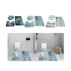 Bathroom Rug Set Door Stepping Mat Toilet Seat Piece Absorbent Bath Mat Bathroom