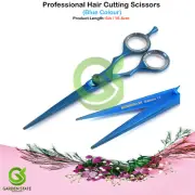 Professional Blue 6'' Barber Scissors Sharp Razor For Beautician Hairdressing CE