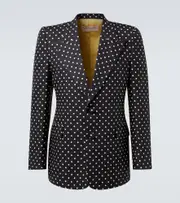[Valentino] Valentino Polka-dot silk blazer AU 96 black