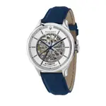 MASERATI WATCH 瑪莎拉蒂手錶  R8821136001 GENTLEMAN鏤空真皮機械-質感藍 原廠正貨