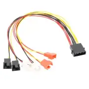 4Pin Molex to 3Pin/4 Pin Fan Power Cable Computer Cooling Fan Power Cable