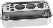 ULTECHNOVO 1pc Stainless Steel Dressing Tray Musical Organizer Tile Sander Paper Holder Lat Pulldown Attachments Sterilizers for Nail Salon Clinic Storage Plate Gym Silver 201 Stainless Steel