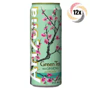 12x Cans Arizona Green Tea With Ginseng & Honey Flavor | 23oz | Refreshing