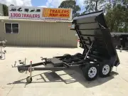 10x5 TANDEM AXLE HYDRAULIC TIPPER TRAILER | CHECKERPLATE FLOOR |