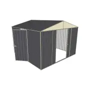 Build-a-Shed 3.0 x 3.0 x 2.3m Double Sliding and Single Hinge Door Shed - Grey