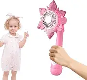 Automatic Bubble Machine,Children Bubble Blower with Fan | Battery Powered Handheld Wand, Removable Cooling Blower for Kids Aged 3 and Up Boys Girls, Birthday, Party Favors