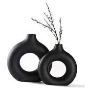 Vases for Pampas Grass, 2pc Creative Vase Modern Home Decor,Handmade Vase