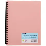 J.Burrows Recycled Refillable Display Book 20 Pockets Pink