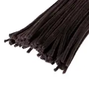 100 Pcs Pipe Cleaners, for DIY Art Craft Supplies (6mm 12 Inch Dark Brown)
