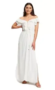 Chancery White Maxi Dress (Keiren Maxi Dress) Size 10