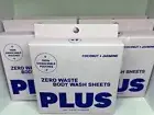 5 Boxes PLUS Zero Waste Body Wash Coconut Jasmine Hiking Camping Dry Soap Sheets
