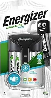 Energizer Recharge Pro Battery Charger (4 AA Rechargeable Batteries Included)