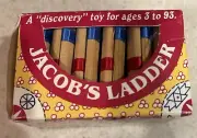 NEW Vintage Jacob's Ladder Classic Wooden Toy FIDGET TOY ~ 1980's IN BOX! MI USA