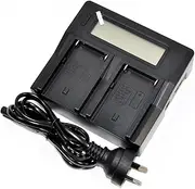 Quick/Fast Dual LCD Battery Charger for Sony NP-F990 NP-F970 NP-F960 NP-F330 NP-F550 NP-F750 NP-F770 NP-F930 NP-F950 NP-FM500H NP-F Series Camera Camcorder Photography Photo LED Vedio Light Lamp