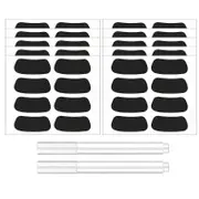 Customize Look Eye Black Stickers with Pencil,Sports Eye Stickers Perfect for Outdoor Sports and Event 1set/80pc+2Pencil Black