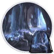 Cool Art Magical River Round Beach Towel
