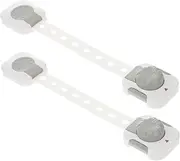 Gogogmee 2 PC Safety Lock Multifunctional Wardrobe Lock for Hand Protection Grey Secure Cabinets and Appliances from Curious Fingers